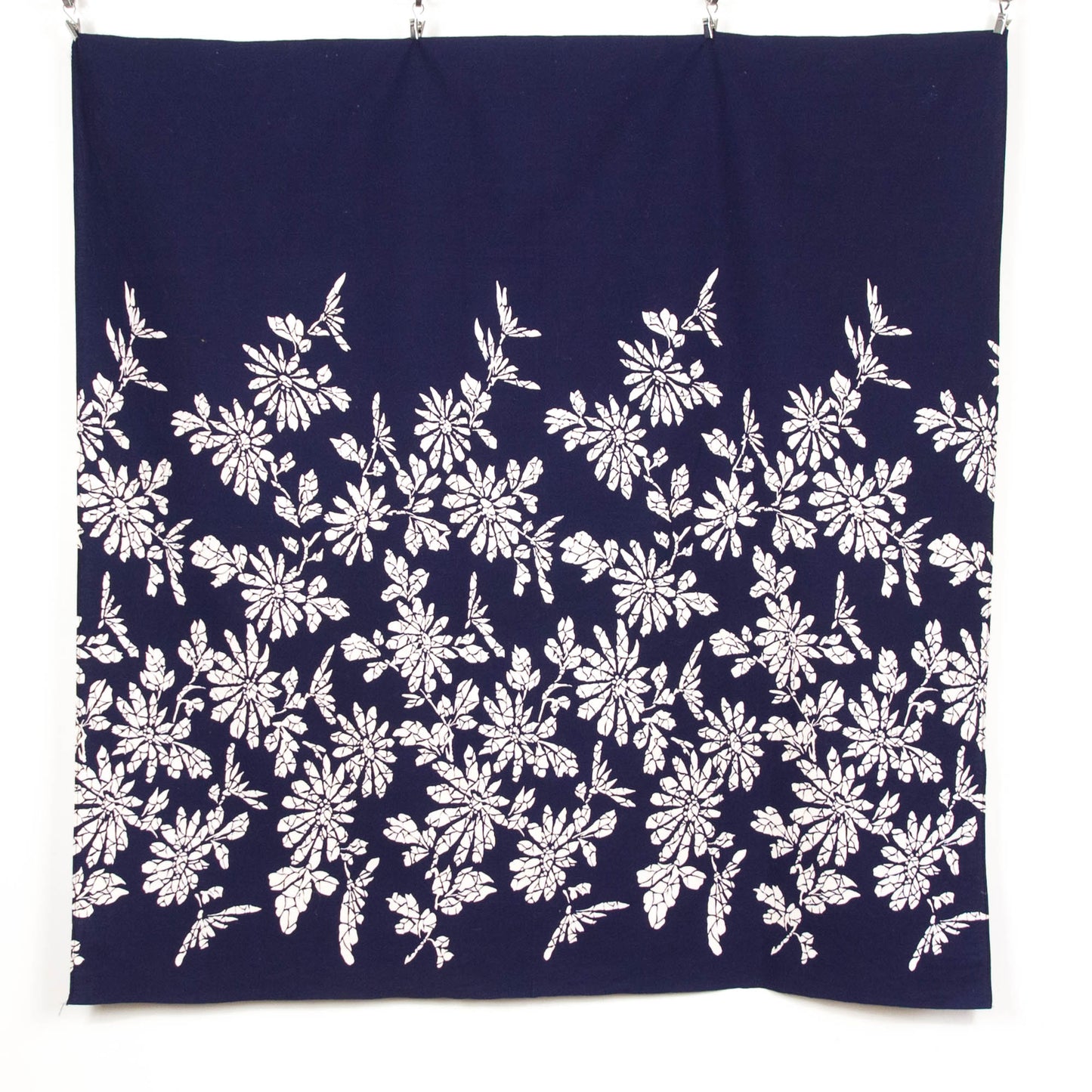 Navy Batik Style Chrysanthemum Furoshiki