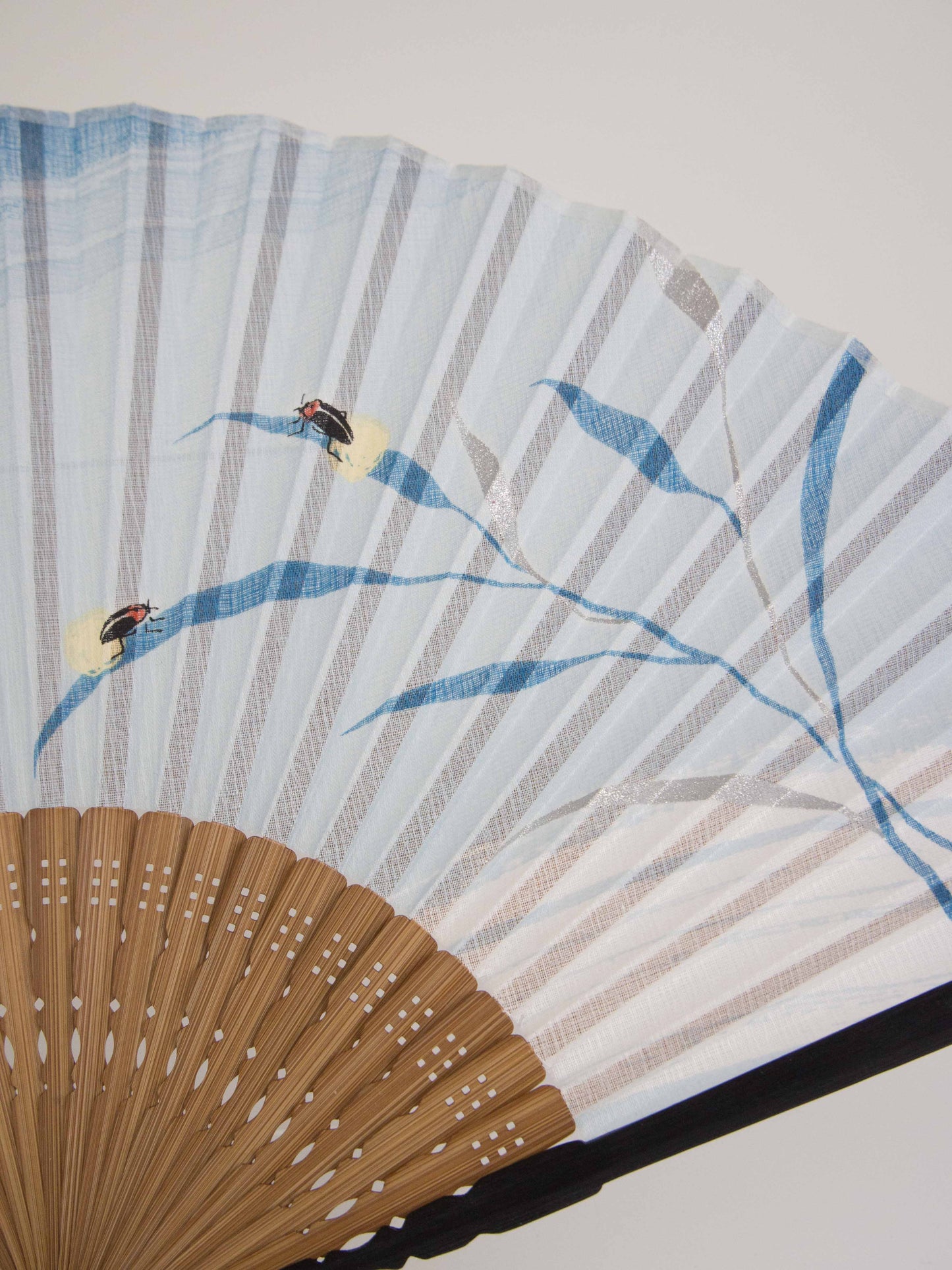 Fireflies Silk Folding Fan