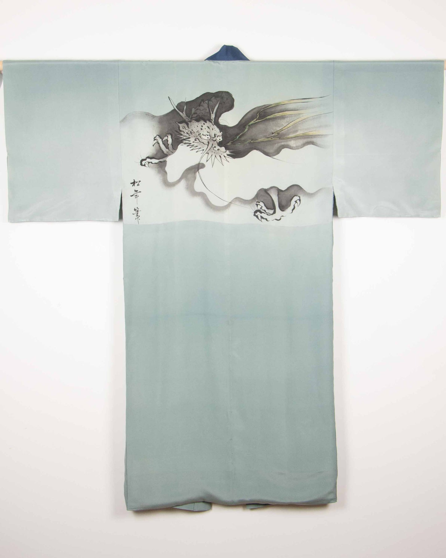 Handpainted Silk Dragon Juban