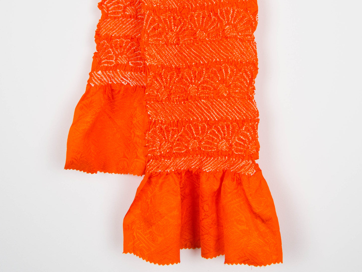 Orange Shibori Obiage