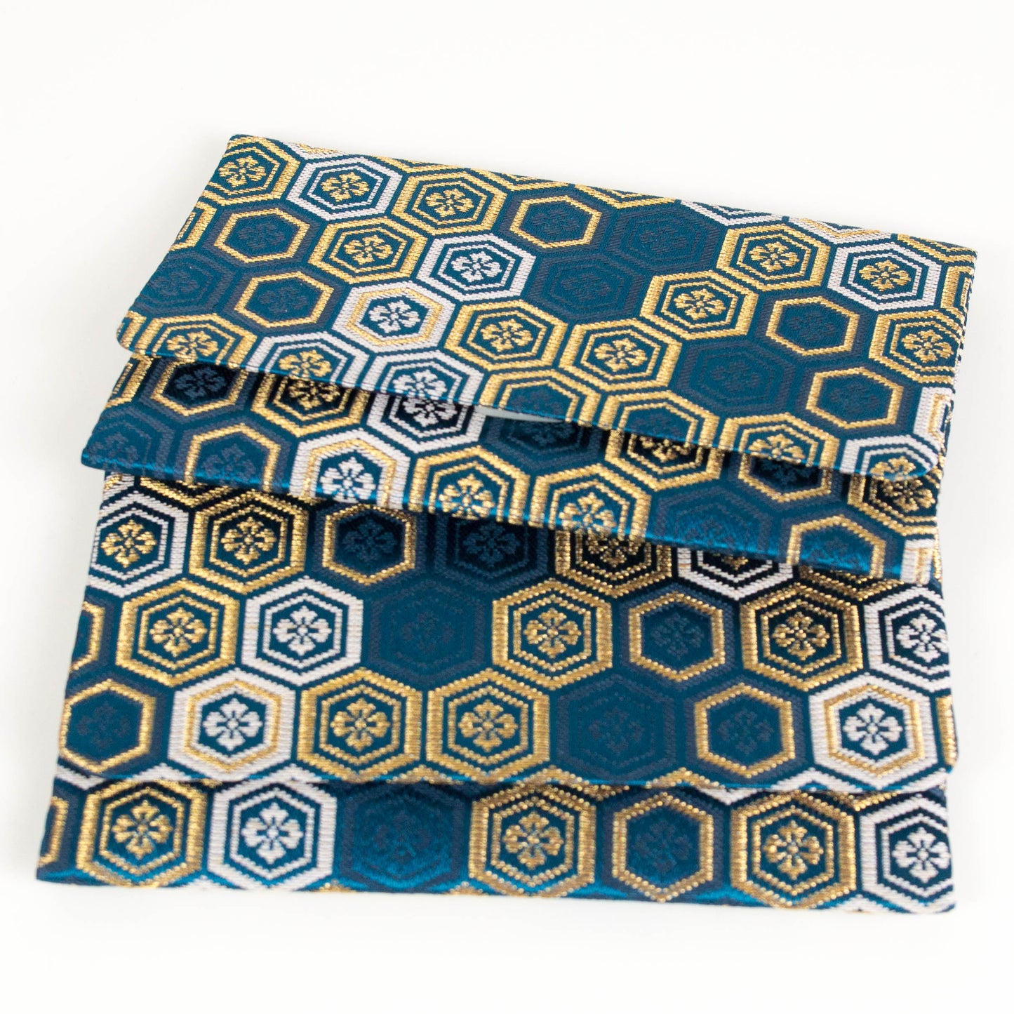Teal Kikko Brocade Wallet