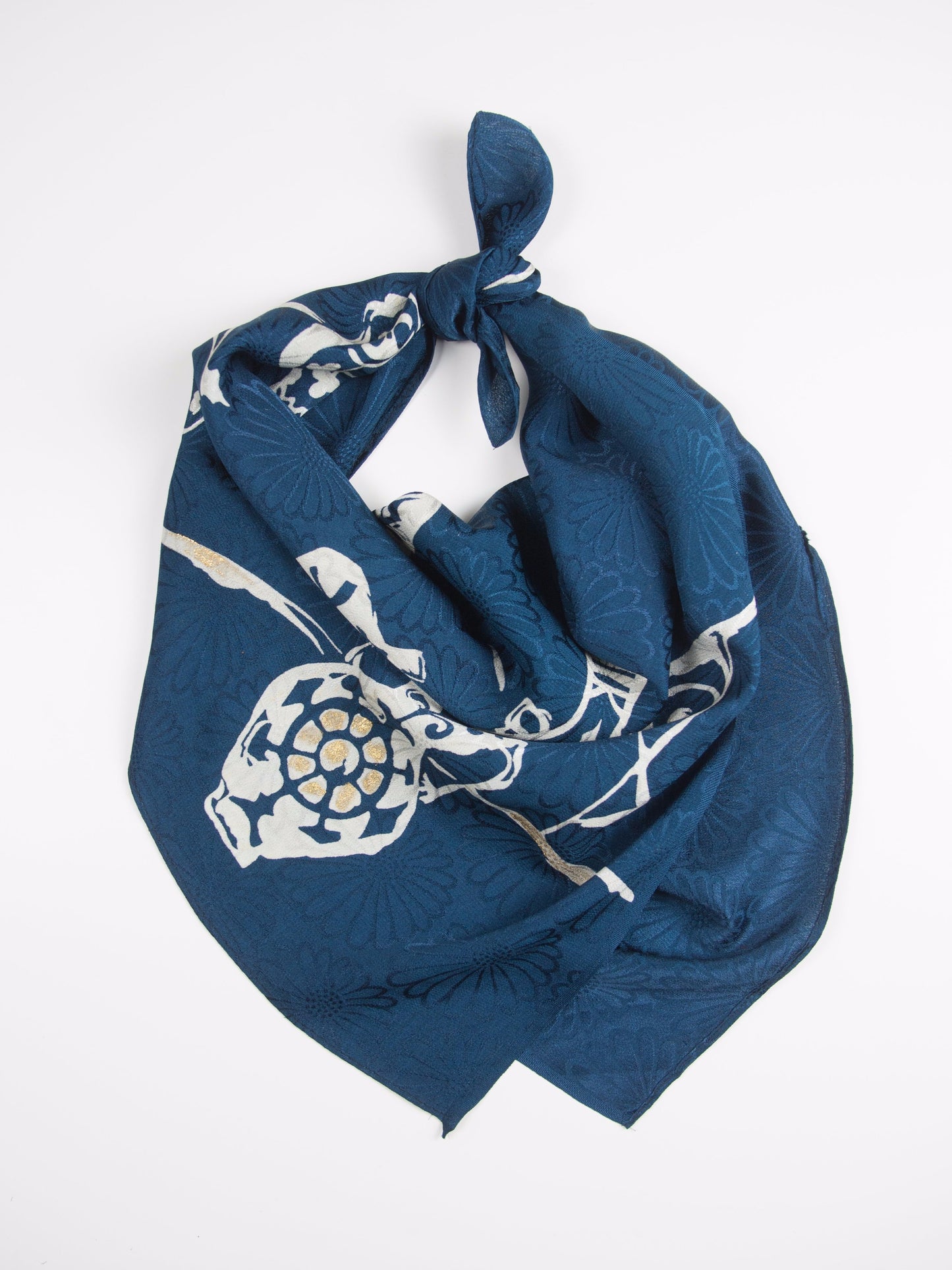Navy Vase Print Furoshiki