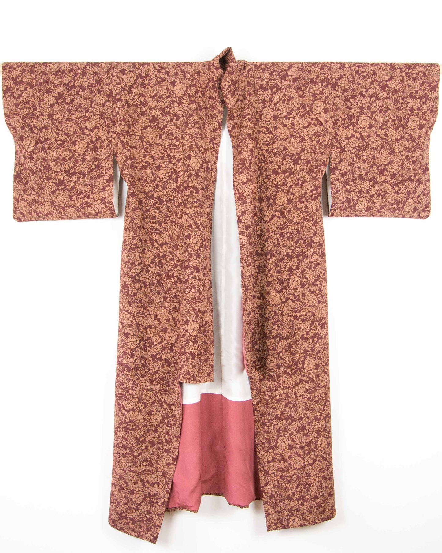 Flying Cranes & Tree Peonies Robe