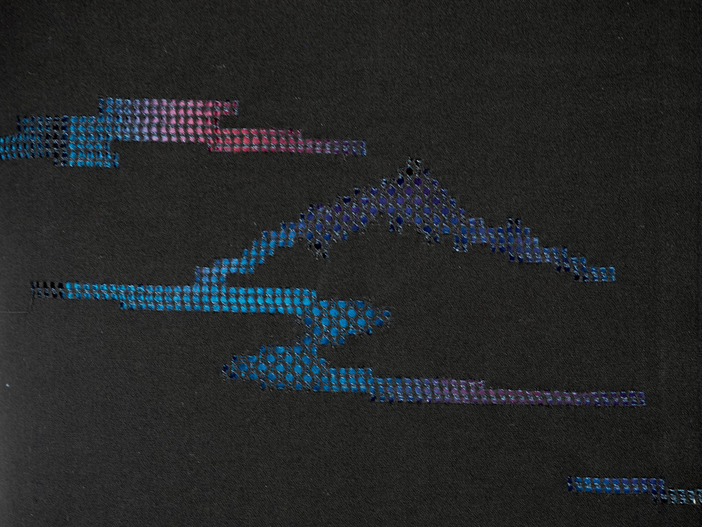 Black Haori with Cutwork Embroidery