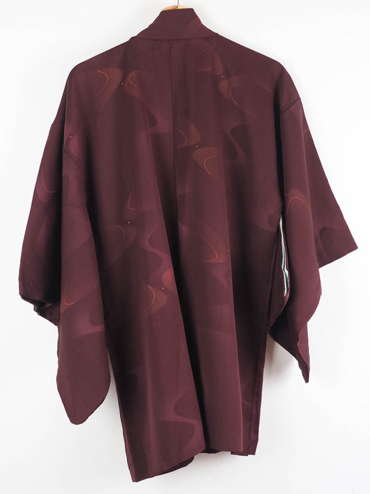 Burgundy & Gold Swirling Water