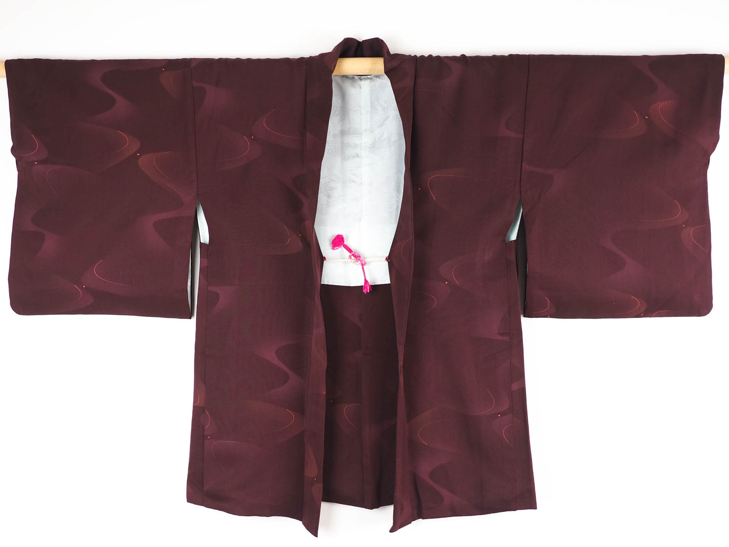 Burgundy & Gold Swirling Water