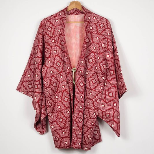 Red Geometric Shibori