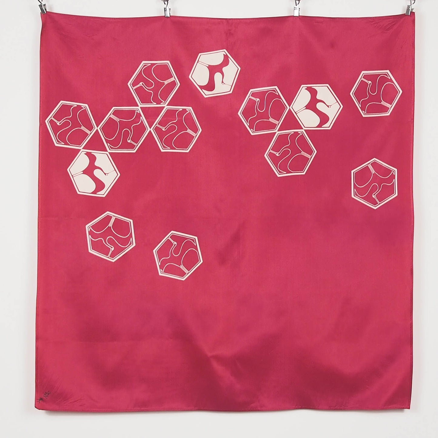 Cerise Kikko & Crane Motif Furoshiki