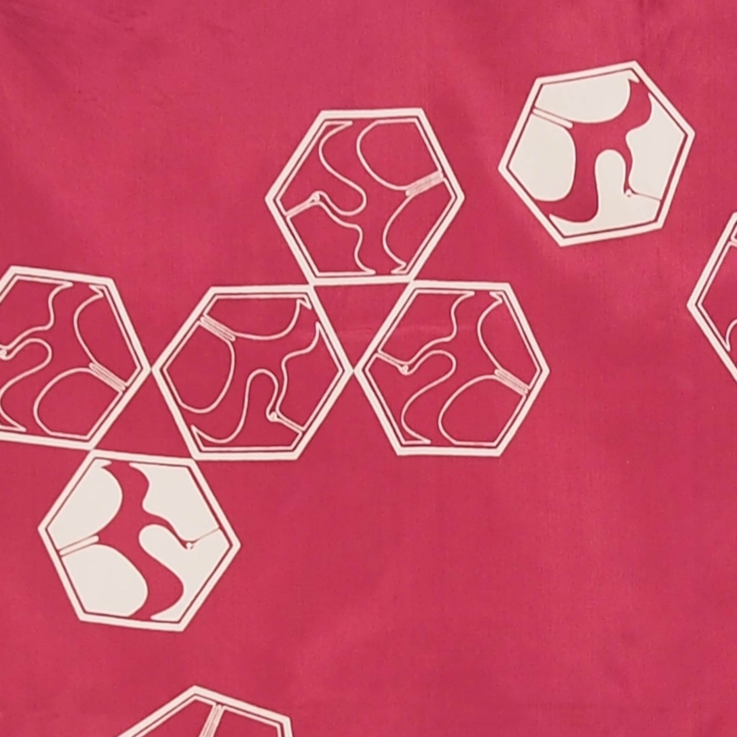 Cerise Kikko & Crane Motif Furoshiki