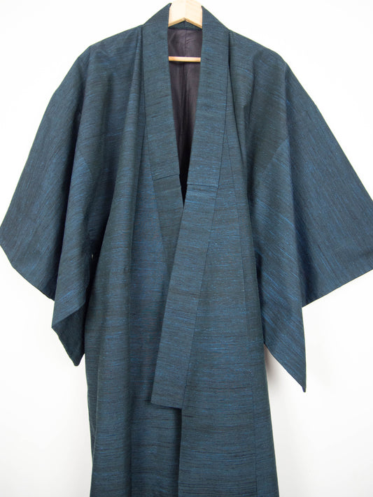 Mens Dragonfly Blue Tsumugi Kimono