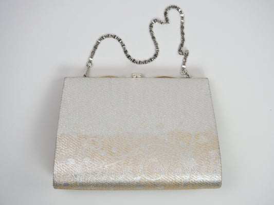 Silver Brocade Evening Bag