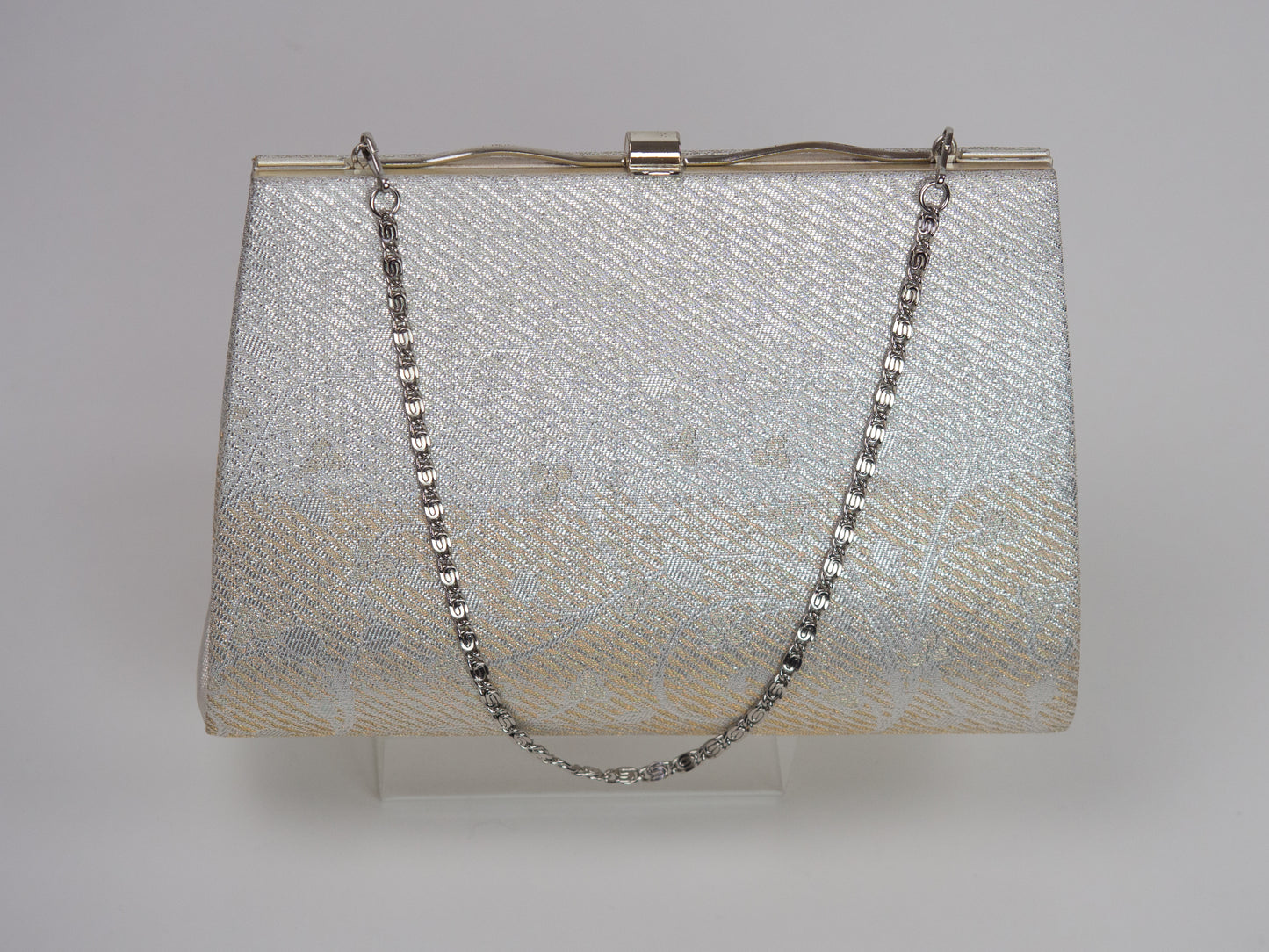 Silver Brocade Evening Bag